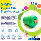 Coffee Cup Durable Rubber Chew Toy and Treat Dispenser - SodaPup/True Dogs, LLC