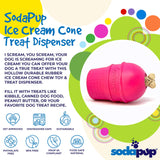 NEW! SP Ice Cream Cone Durable Rubber Chew Toy and Treat Dispenser - SodaPup/True Dogs, LLC