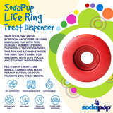SP Life Ring Durable Rubber Chew Toy & Treat Dispenser - Large - Red - SodaPup/True Dogs, LLC