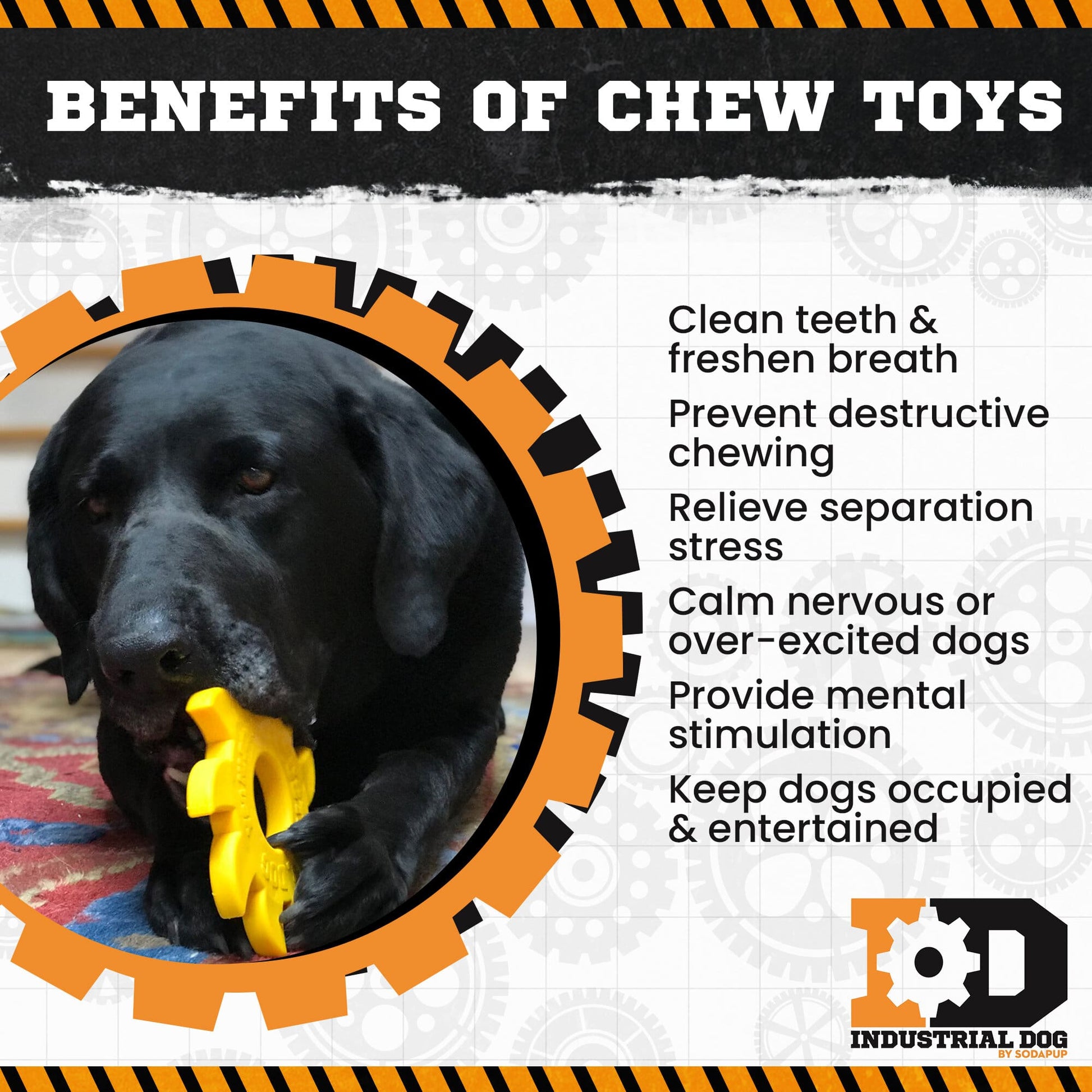 SodaPup Circular Saw Blade Ultra Durable Nylon Dog Chew Toy