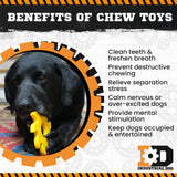 ID Circular Saw Blade  Ultra Durable Nylon Dog Chew Toy for Aggressive Chewers - Yellow - SodaPup/True Dogs, LLC