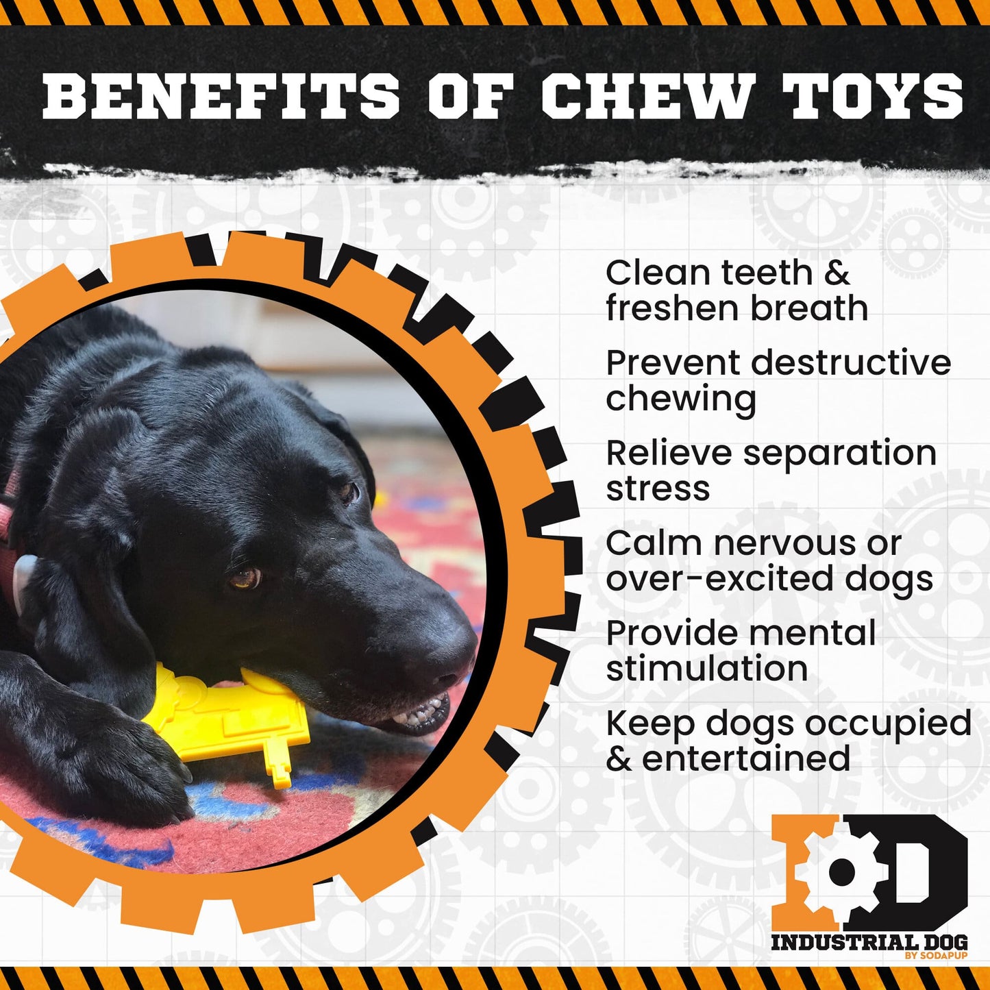 SodaPup Tractor Nylon Dog Toy Aggressive Chewers | USA Made