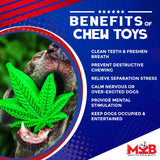 MKB Colorado Maple Leaf Durable Nylon Dog Chew Toy for Aggressive Chewers- Green - SodaPup/True Dogs, LLC
