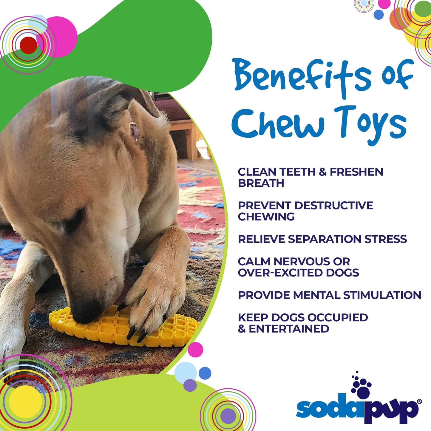 SodaPup Corn Cob Nylon Dog Toy Aggressive Chewers | USA Made
