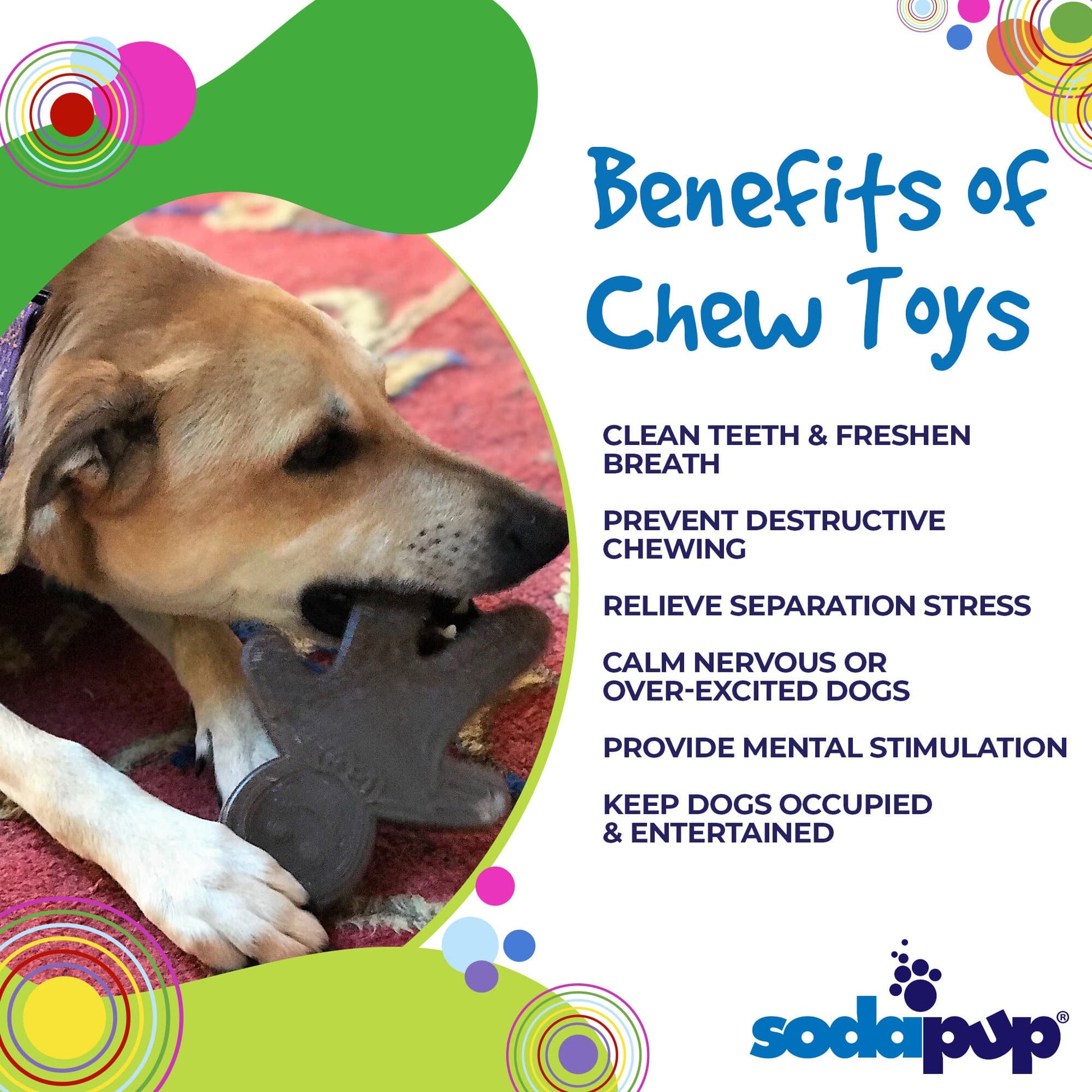 SodaPup Gingerbread Man Nylon Dog Chew Toy Aggressive Chewers | USA Made