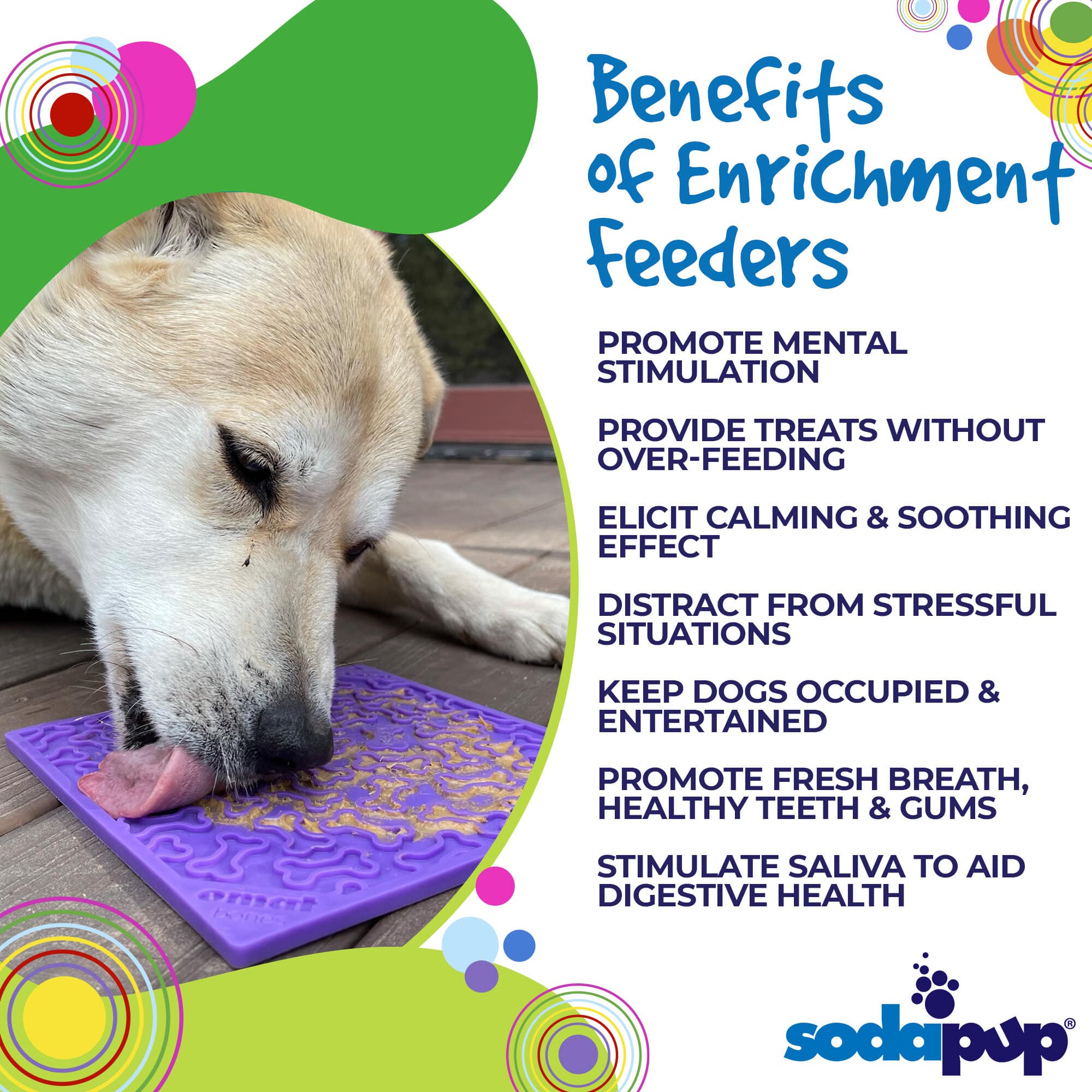 こま犬クエスト　msx2 Sky eMat - Enrichment Lick Mat for Dogs and Cats | Celestial