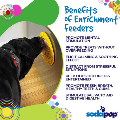 SodaPup Rubber Duckies emat Enrichment Lick Mat Dogs Cats Suction Cups | Bath Time Design USA Made