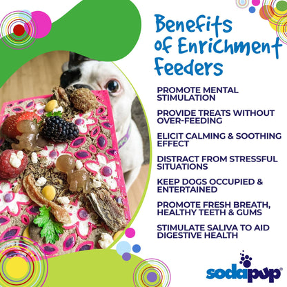 SodaPup Flower Power emat Enrichment Lick Mat Dogs Cats | Design USA Made