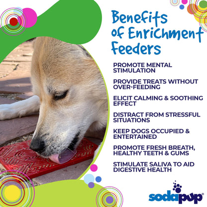 SodaPup Love eMat Enrichment Lick Mat Dogs Cats| Heart Design |