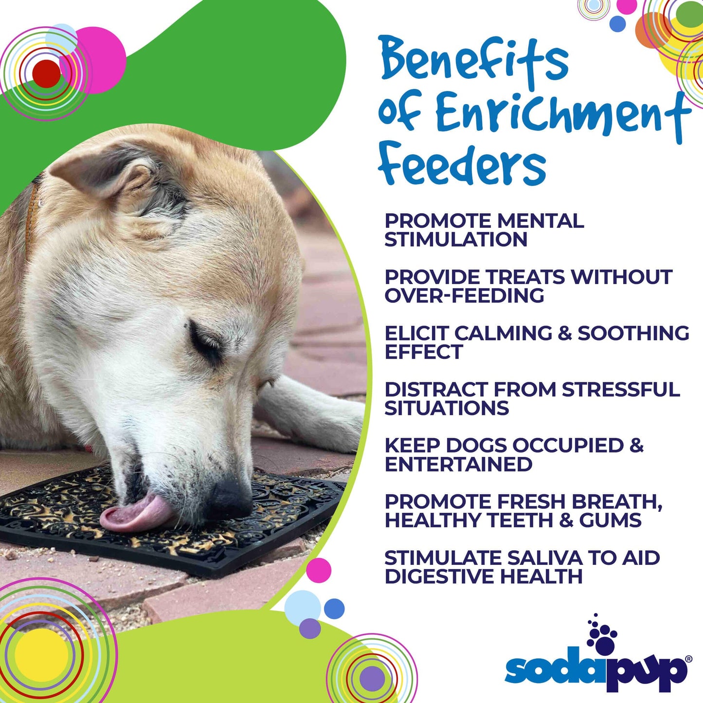 SodaPup Zombie eMat Enrichment Lick Mat Dogs Cats | Halloween Skull Design