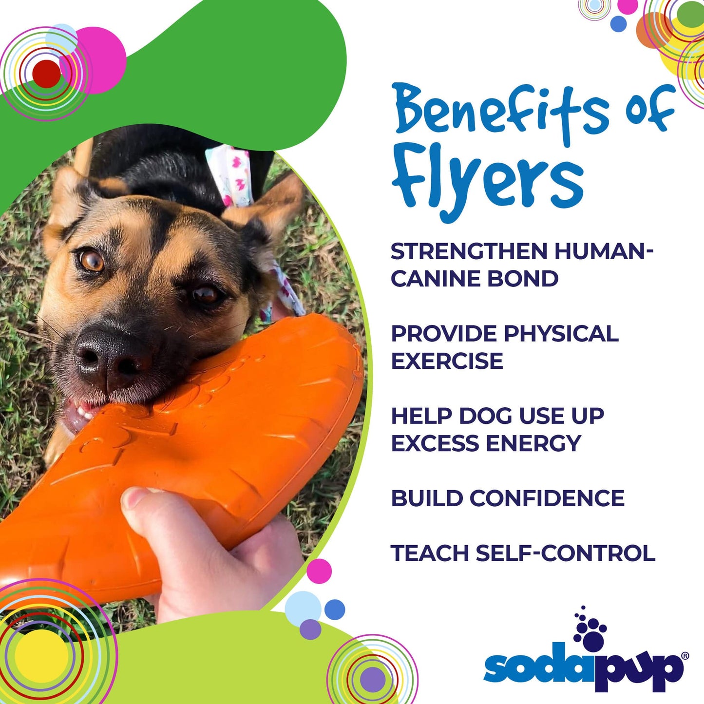 SodaPup Bottle Top Flyer Rubber Frisbee Dogs | Orange Vet Approved USA Made