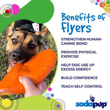 SP Bottle Top Flyer Durable Rubber Retrieving Frisbee - Orange Squeeze - SodaPup/True Dogs, LLC