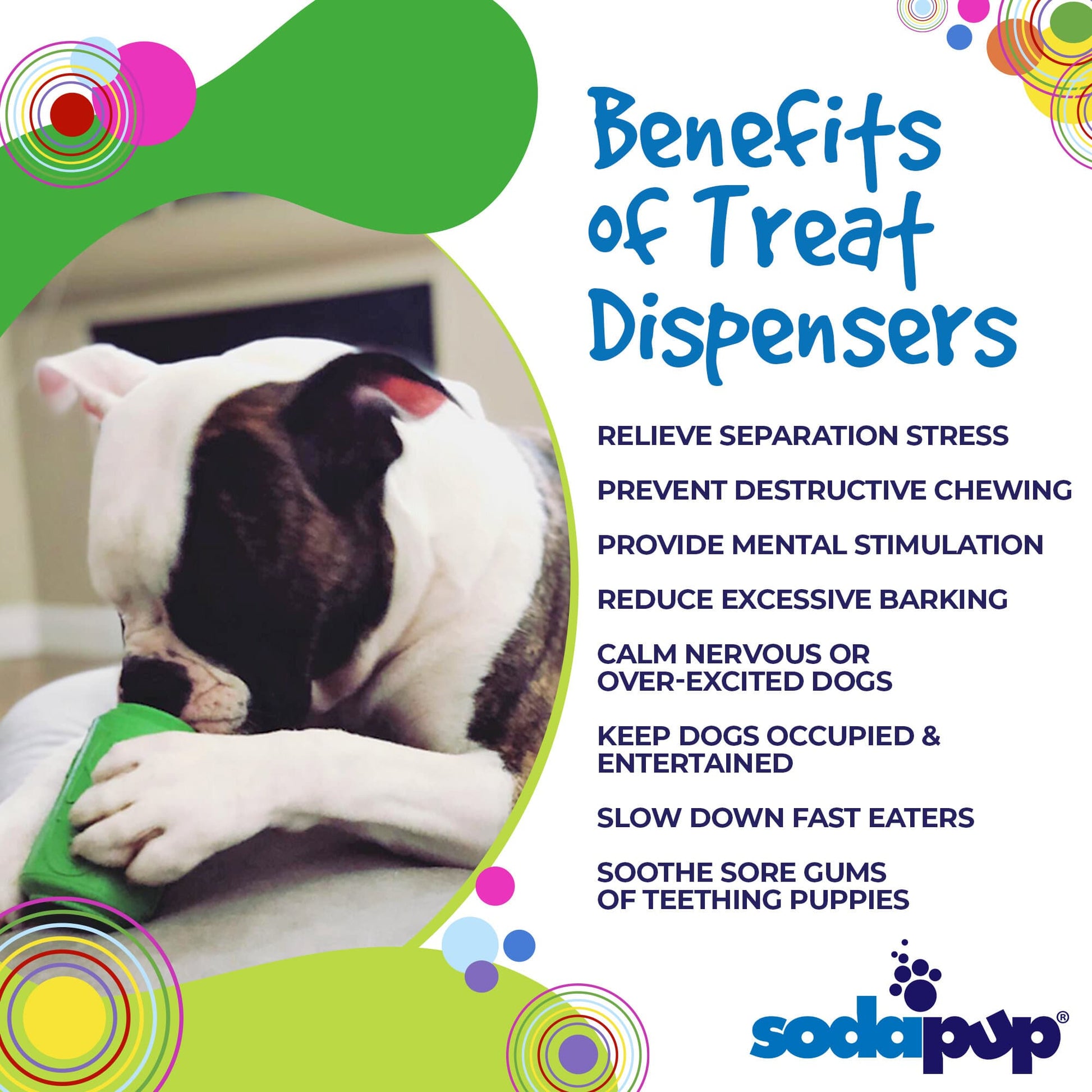 SodaPup Can Toy Rubber Dog Chew Average Chewers | Treat Dispenser USA Made