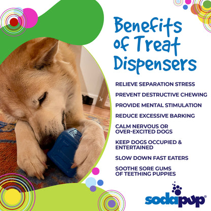 SodaPup Love Cube eDispenser Durable Rubber Chew Toy & Treat Dispenser | USA Made