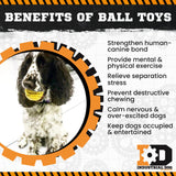ID Ball - Ultra-Durable Rubber Chew Ball - Large - Yellow - SodaPup/True Dogs, LLC