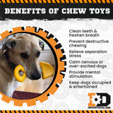 ID Shovel Ultra Durable Nylon Dog Chew Toy for Aggressive Chewers - Yellow - SodaPup/True Dogs, LLC