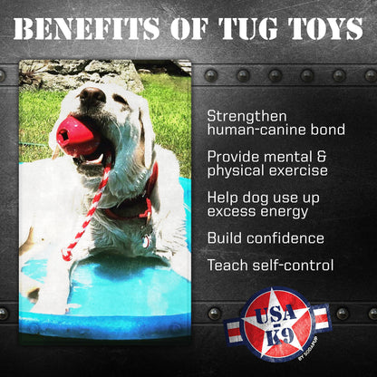 SodaPup USA-K9 Cherry Bomb Rubber Dog Chew Toy | K9 Handler Reward Blue USA Made