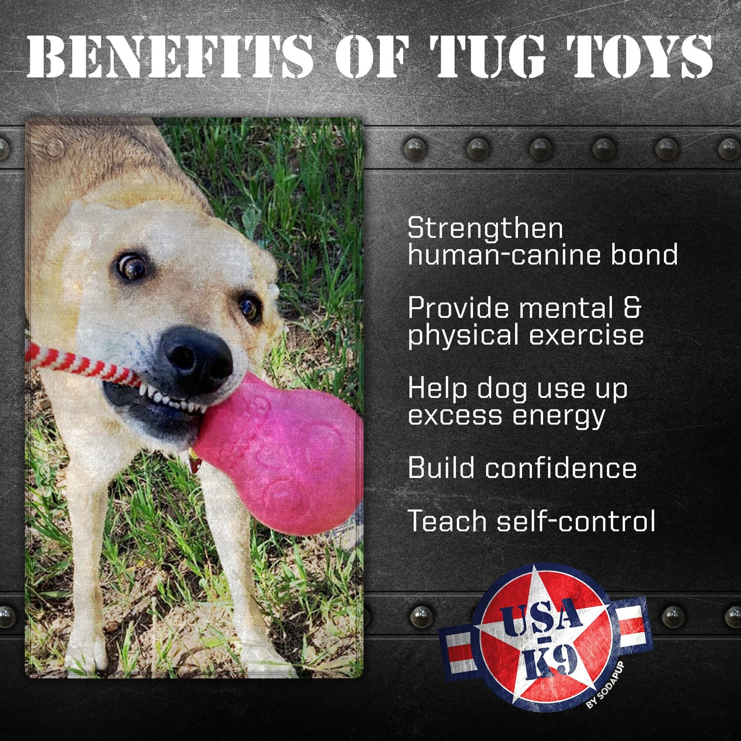 SodaPup USA-K9 Skull Dog Chew Toy & Treat Dispenser Made USA |