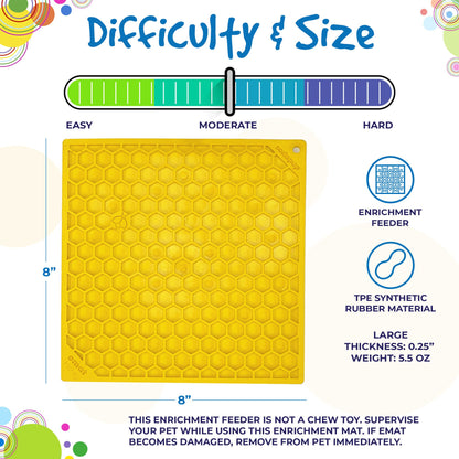 SodaPup Honeycomb eMat Enrichment Lick Mat Dogs Cats | Toy Anxiety Relief