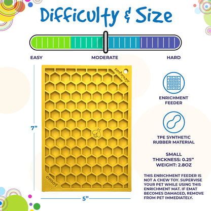 SodaPup Honeycomb eMat Enrichment Lick Mat Dogs Cats | Toy Anxiety Relief