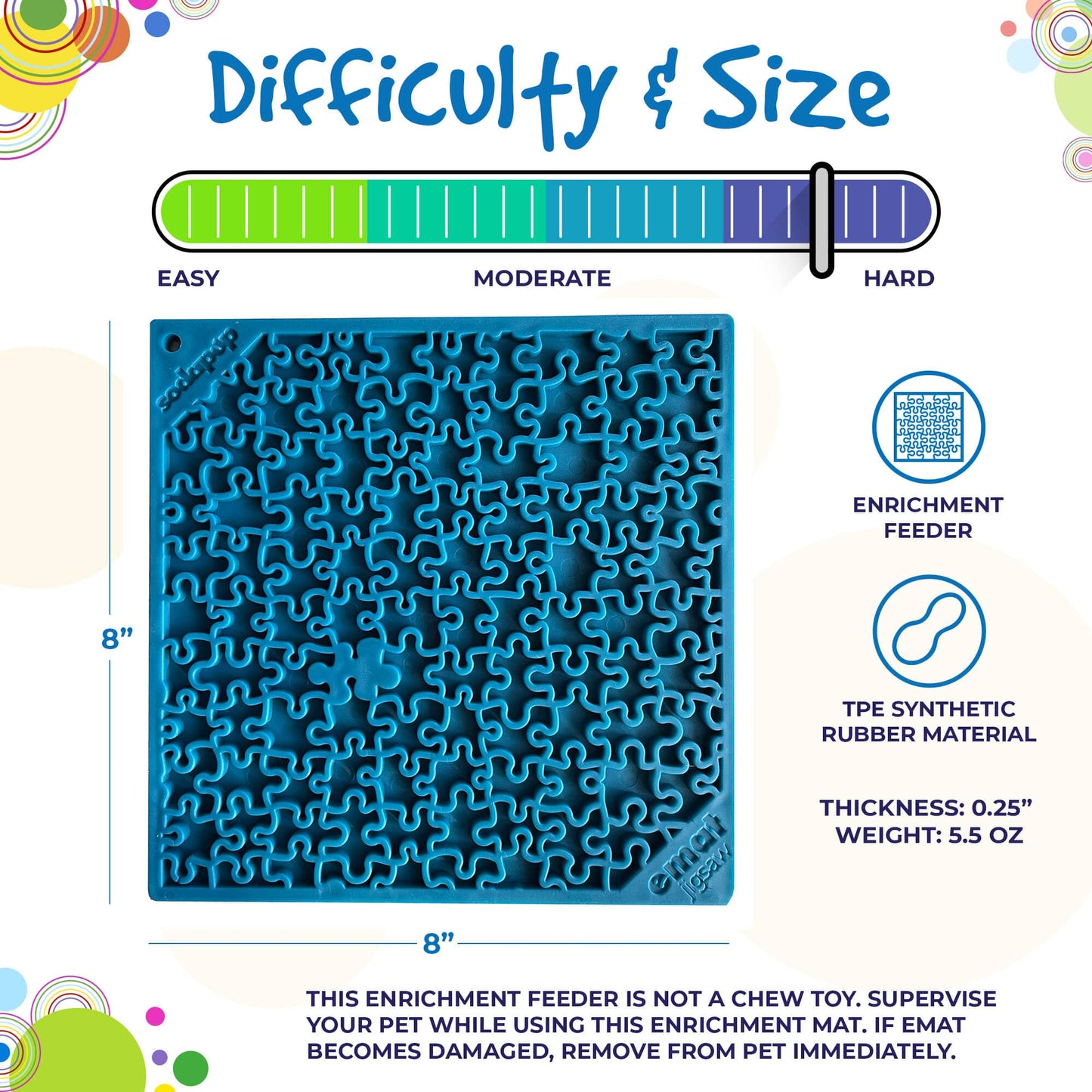 SodaPup Jigsaw Puzzle eMat Enrichment Lick Mat Dogs Cats | Toy Anxiety Relief USA Made