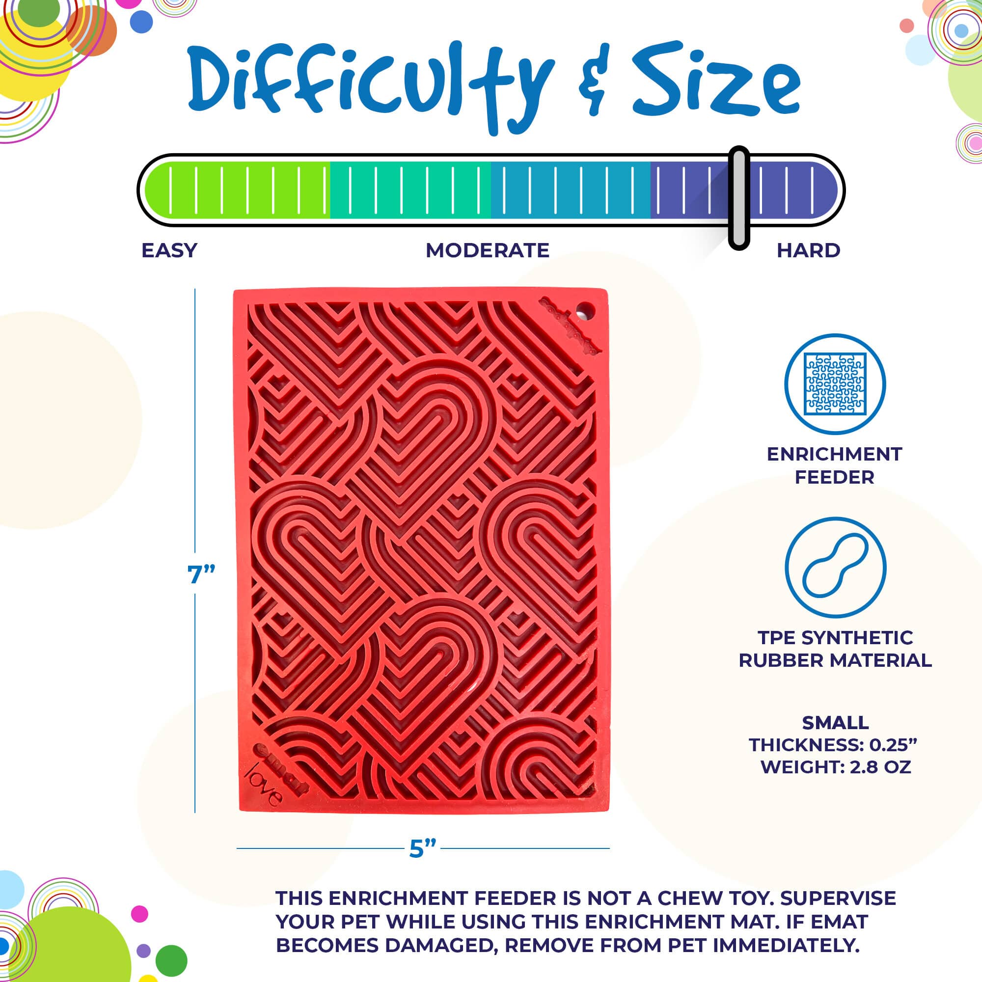 Heart Dog Lick Mat | Love eMat Enrichment Toy for Valentine's Day