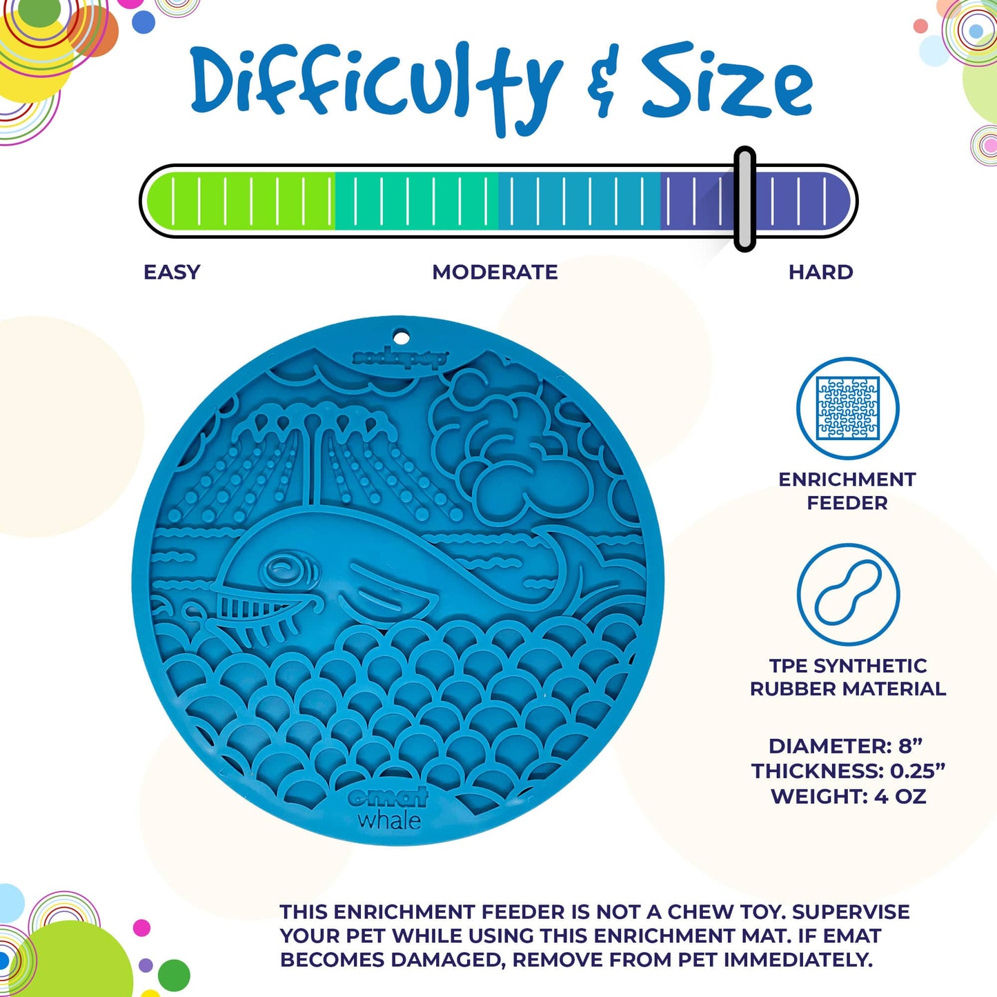 SodaPup Whale & Duckies Dog Lick Mat Bundle | 2-Pack Bathtub eMat Suction Cups