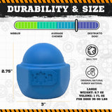 ID Cap Nut Ultra-Durable Rubber Chew Toy and Treat Dispenser - Blue - Large - SodaPup/True Dogs, LLC