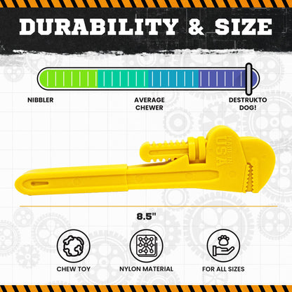 SodaPup Pipe Wrench Nylon Dog Toy Aggressive Chewers | USA Made