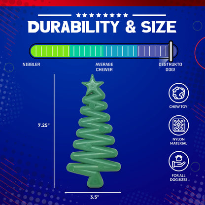 rubber christmas tree dog toy Christmas Tree Ultra Durable Nylon Dog Chew Toy
