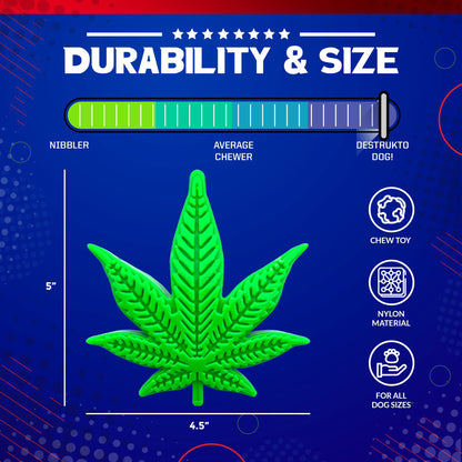 SodaPup Colorado Maple Leaf Nylon Dog Chew Toy Aggressive Chewers | USA Made