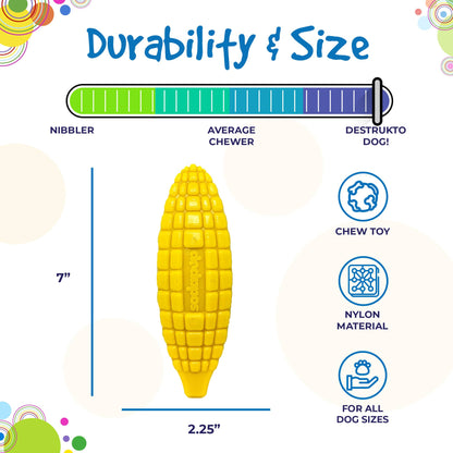 SodaPup Corn Cob Nylon Dog Toy Aggressive Chewers | USA Made