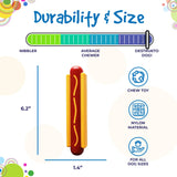 SP Hot Dog Ultra Durable Nylon Dog Chew Toy for Aggressive Chewers - Yellow/Red - SodaPup/True Dogs, LLC