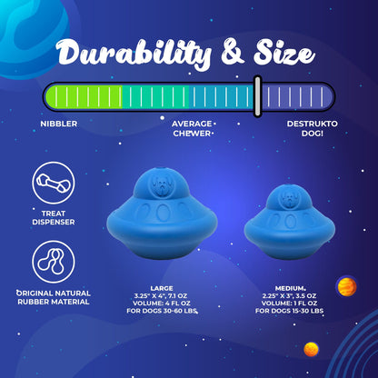SodaPup Flying Saucer Dog Toy Durable UFO Chew & Treat Dispenser | USA Made