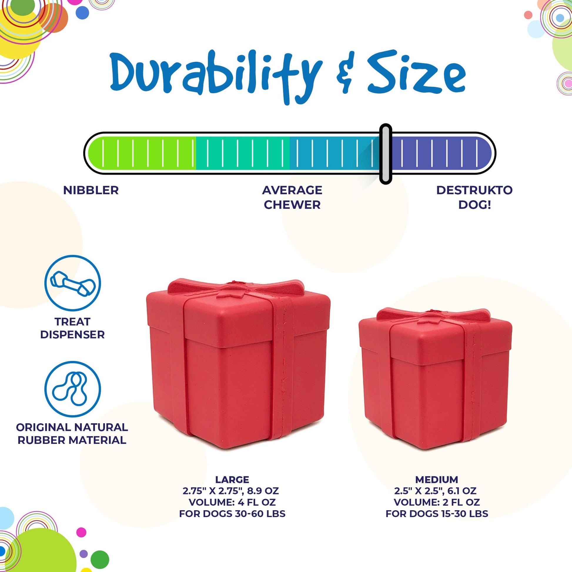 SodaPup Gift Box eDispenser Durable Rubber Treat Dispenser Dogs | USA Made
