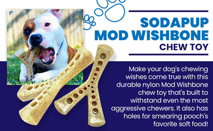 SodaPup MOD Wishbone Nylon Dog Chew Toy Aggressive Chewers | USA Made