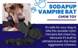 SodaPup Vampire Bat Ultra Durable Nylon Dog Chew Toy for Aggressive Chewers- Black - SodaPup/True Dogs, LLC