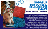 Large Blue Jigsaw & Large Red Bones eMat Lick Mat Bundle - SodaPup/True Dogs, LLC