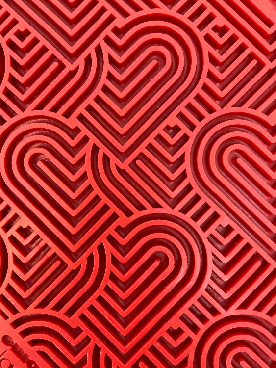 SodaPup Heart Design Love Emat Enrichment Lick Mat Large