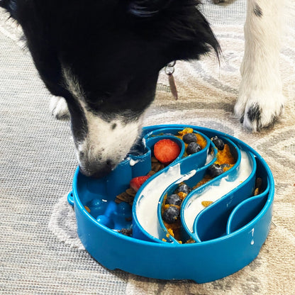 SodaPup Wave eBowl Deep Slow Feeder Dog Bowl Enrichment | Made USA
