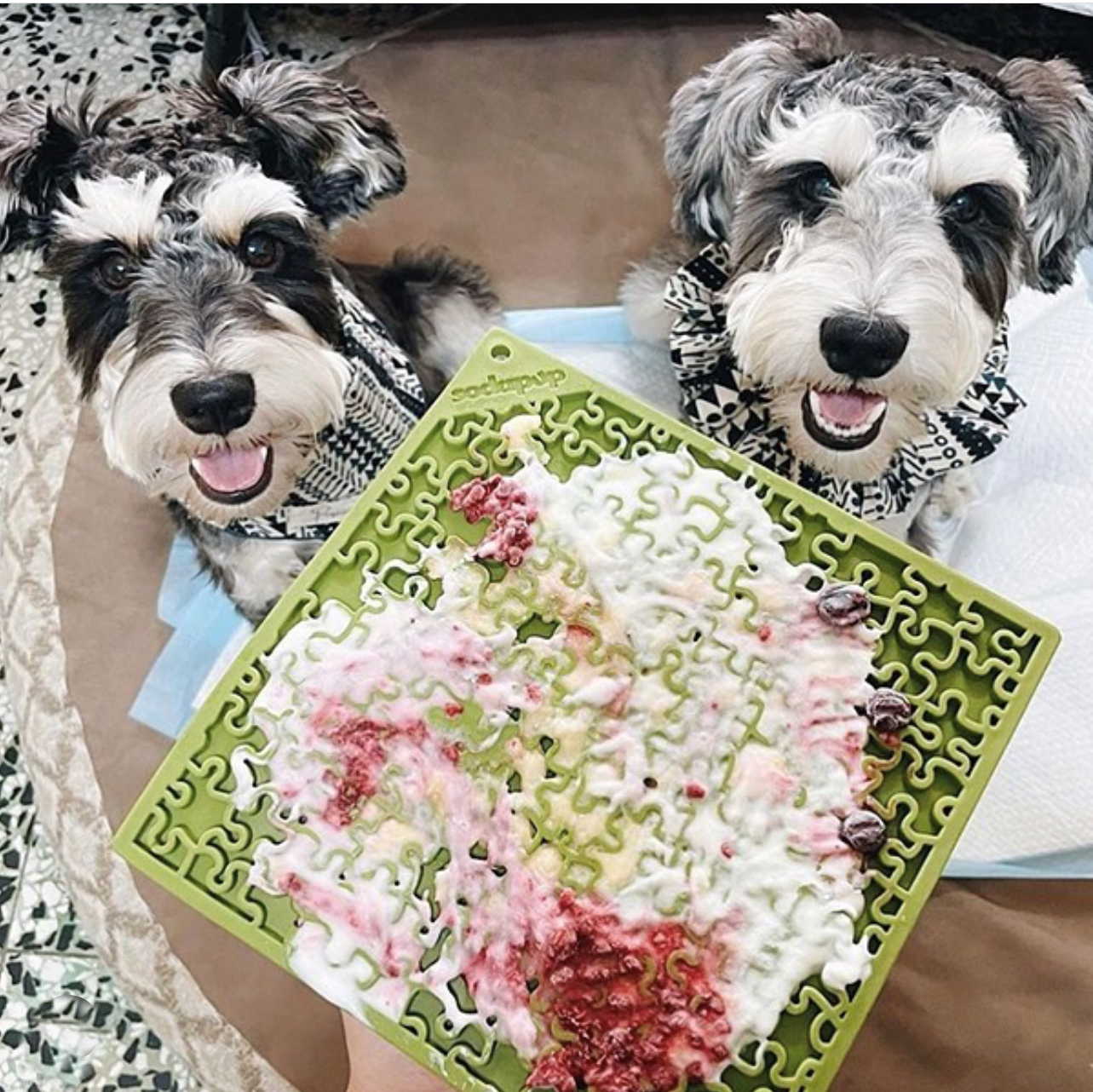 SodaPup Jigsaw Puzzle eMat Enrichment Lick Mat Dogs Cats | Toy Anxiety Relief USA Made