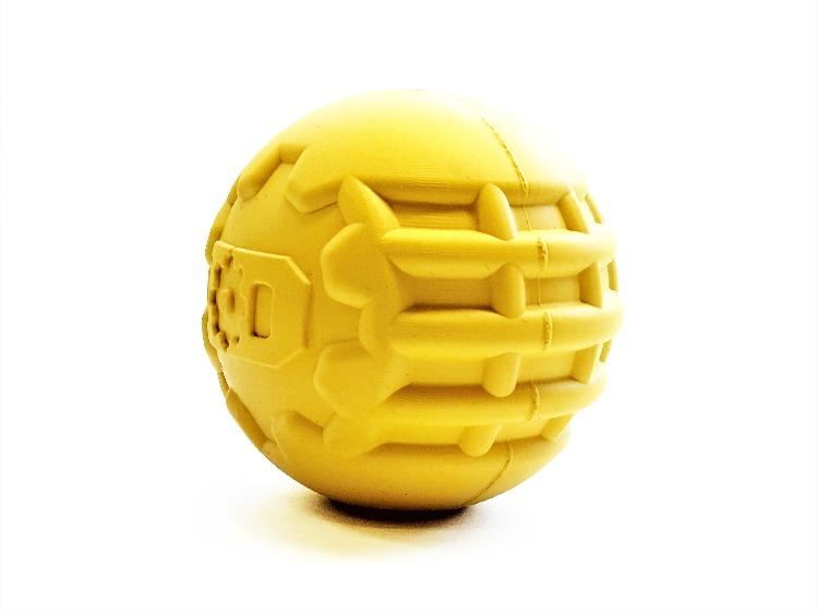 SodaPup Industrial Dog Ball Rubber Chew Toy Heavy Chewers | Yellow USA Made