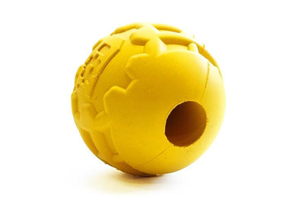 SodaPup Industrial Dog Ball Rubber Chew Toy Heavy Chewers | Yellow USA Made