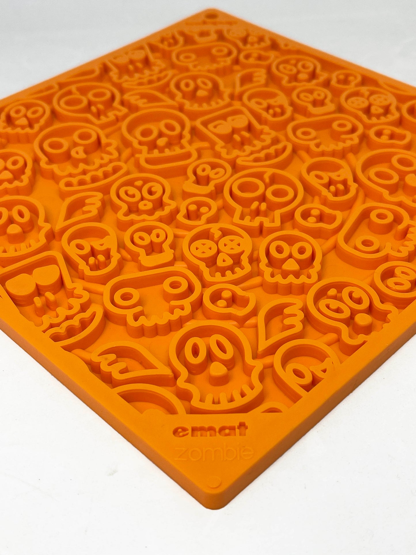 SodaPup Zombie eMat Enrichment Lick Mat Dogs Cats | Halloween Skull Design