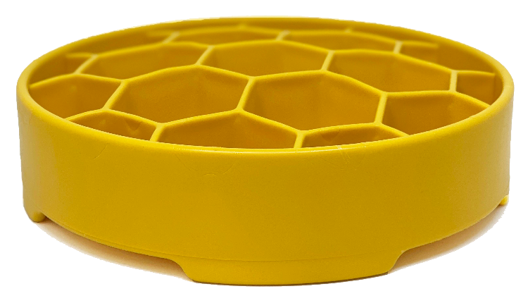 SodaPup Honeycomb eBowl Deep Slow Feeder Dog Bowl Enrichment | USA Made