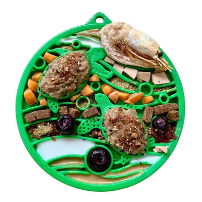 SodaPup Water Nylon eCoin Durable Enrichment Snacking Coin Dogs | USA-Made Lick Mat Alternative