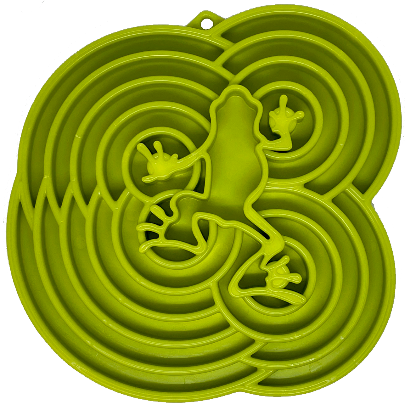 SodaPup Water Frog eTray Shallow Slow Feeder Dog Bowl Enrichment | USA Made Green