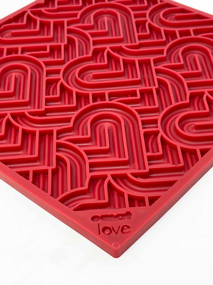 SodaPup Love eMat Enrichment Lick Mat Dogs Cats| Heart Design |