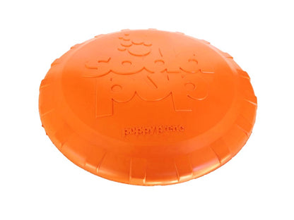 SodaPup Bottle Top Flyer Rubber Frisbee Dogs | Orange Vet Approved USA Made