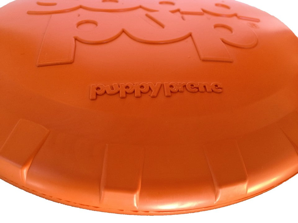 SodaPup Bottle Top Flyer Rubber Frisbee Dogs | Orange Vet Approved USA Made
